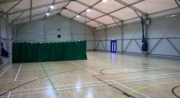 Lauralu temporary building structures and demountable buildings The Mandevlille School gym case study