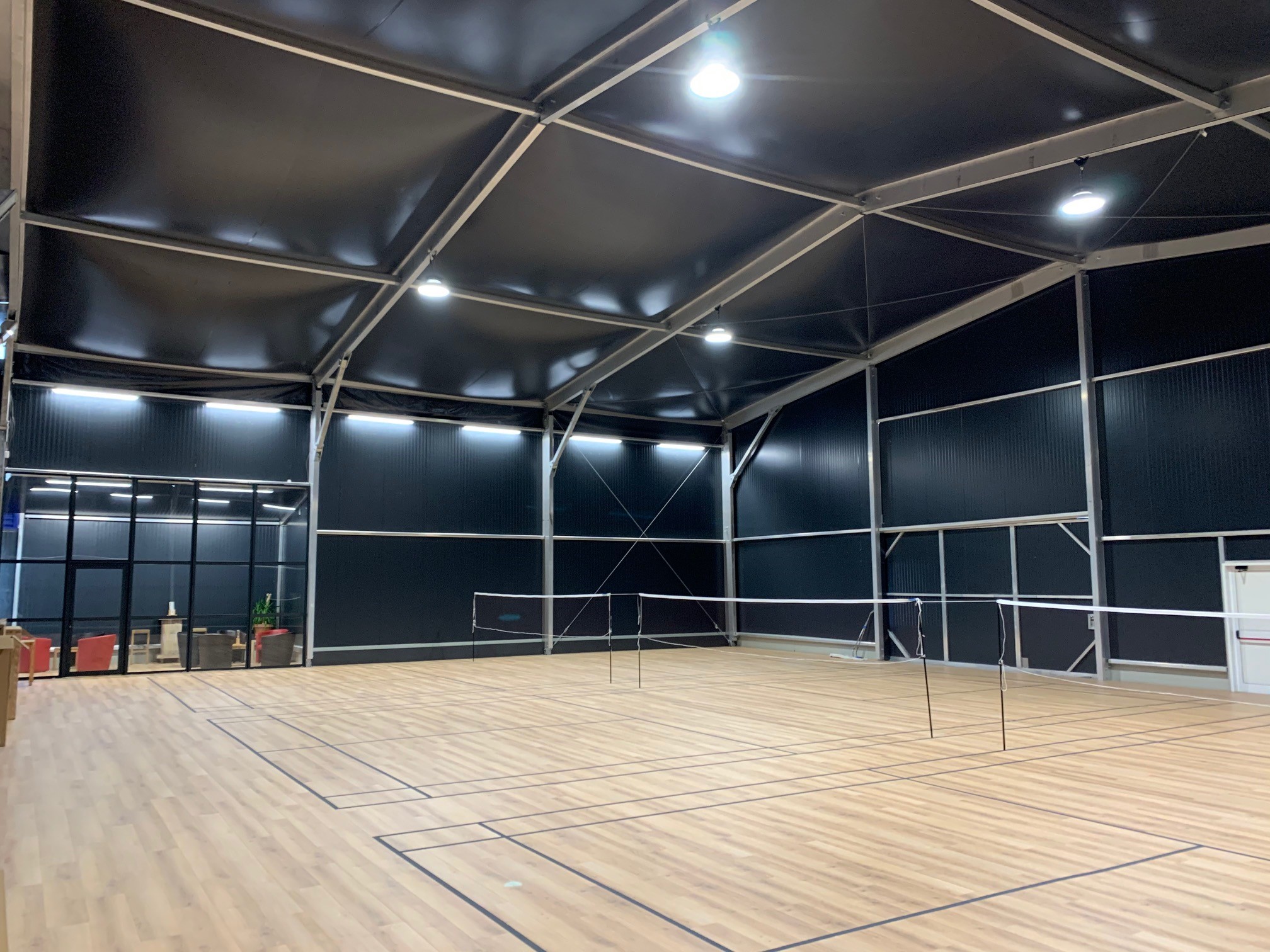 Lauralu insulated temporary buildings for sports courts