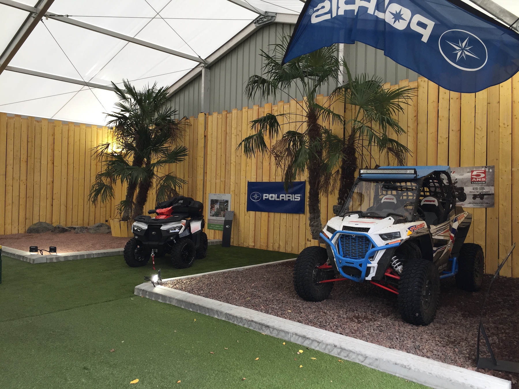 Lauralu temporary retail buildings and temporary car showroom with ATV display