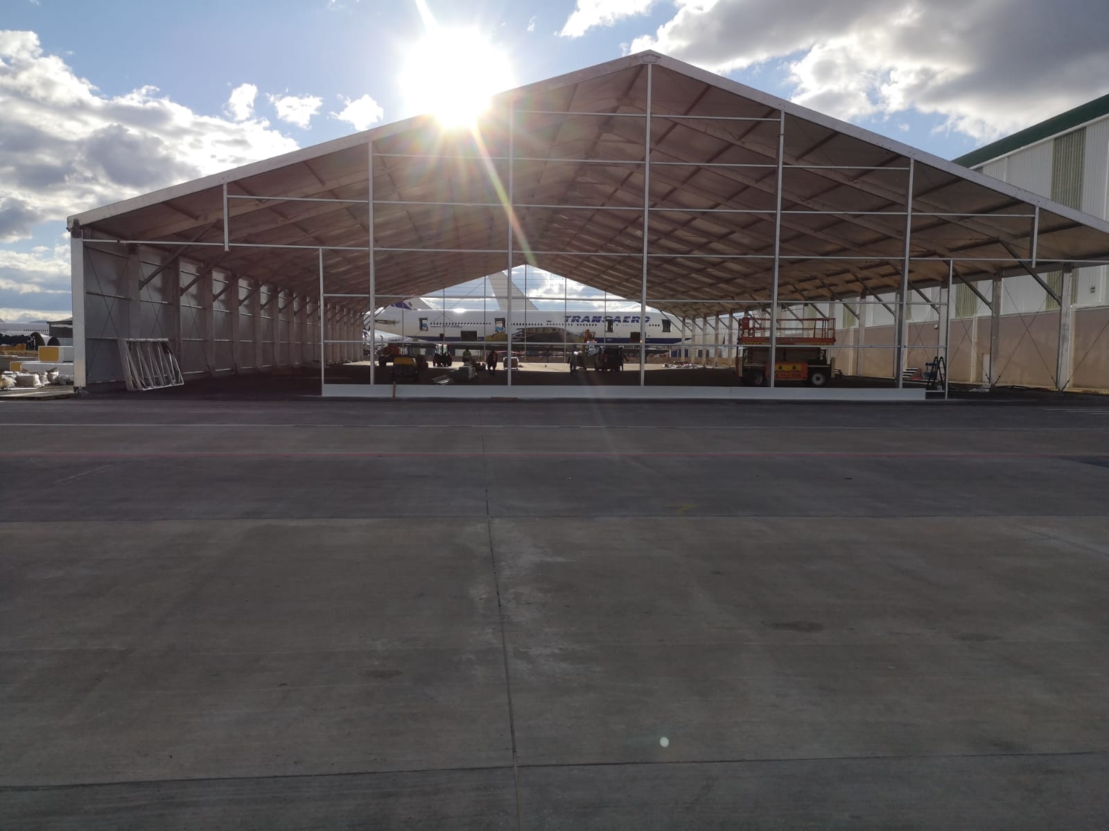 Lauralu temporary public buildings and public sector building open canopy