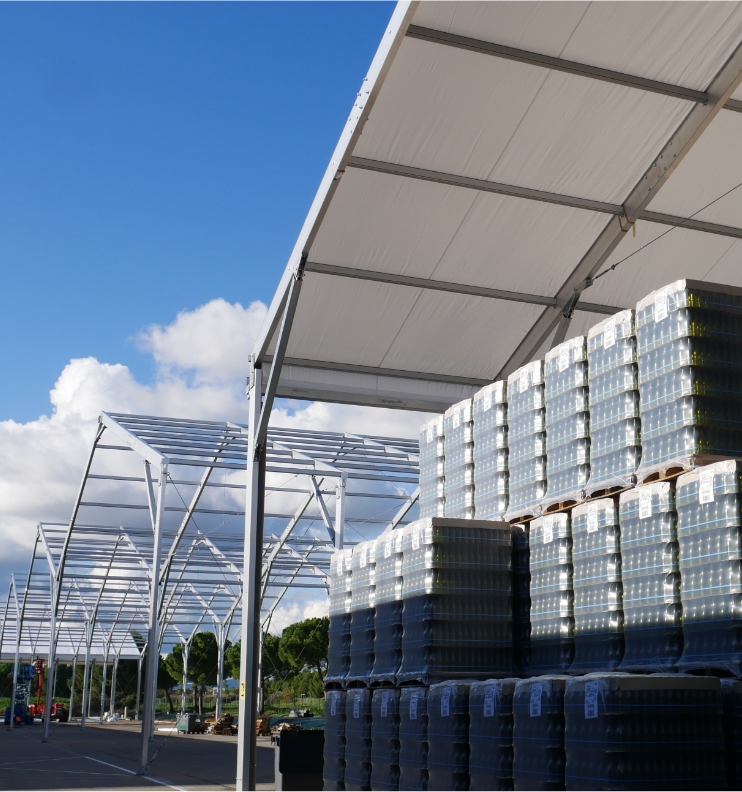 Lauralu temporary building manufacturers and canopy construction