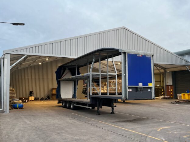 Lauralu temporary canopy and industrial canopies for loading areas