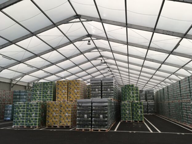 Storage warehouse temporary building